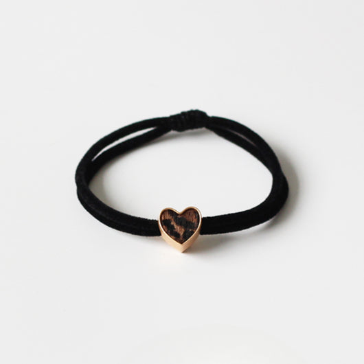 Leopard Print Heart Hair Tie - High Elasticity Durable Elastic Band for Women, 2024 New Premium Hair Loop