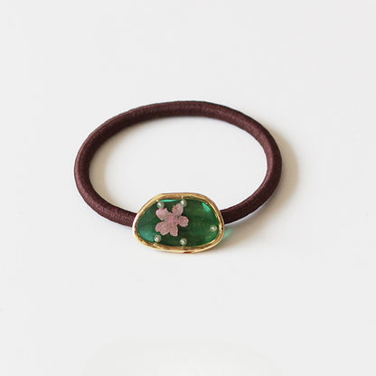 Amber Flower Hair Ties, High-Elasticity And Durable For Women To Tie Hair