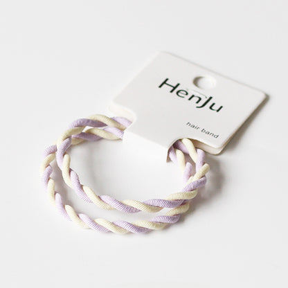 Cream Hair Tie Women Simple Elegant Ponytail Band New Hair Elastic