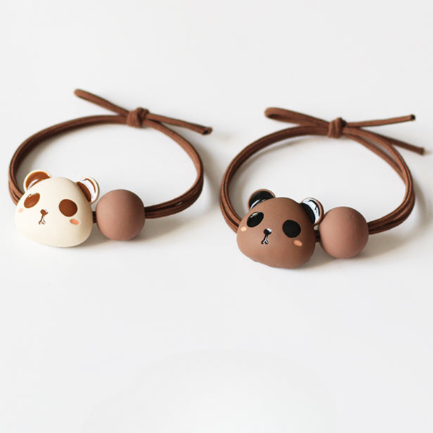 Panda Hair Tie Women Simple Elegant Trendy Elastic Durable Ponytail Band