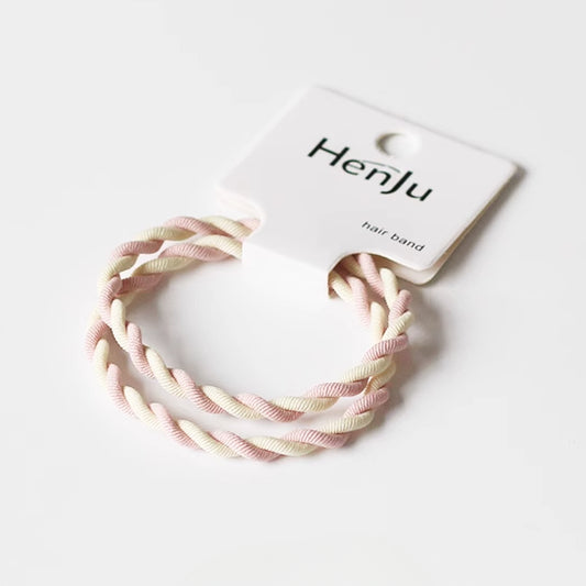 Cream Hair Tie Women Simple Elegant Ponytail Band New Hair Elastic