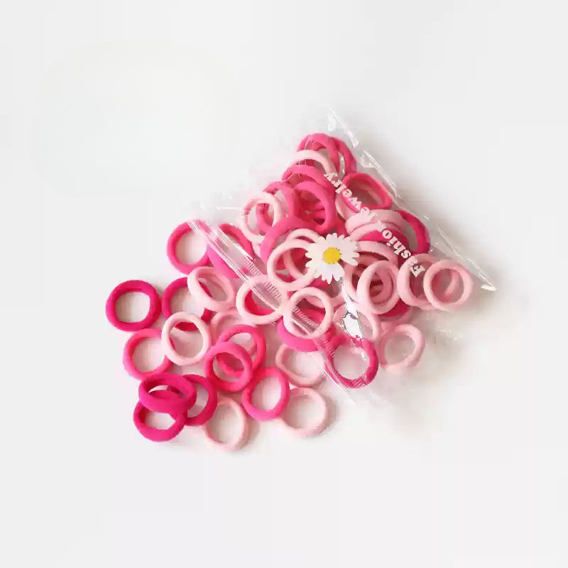 50-Pieces Seamless Hair Tie for Girls - High Elasticity Non-Damaging Hair Band, Elastic for Tying Hair, Hair Holder and Accessory