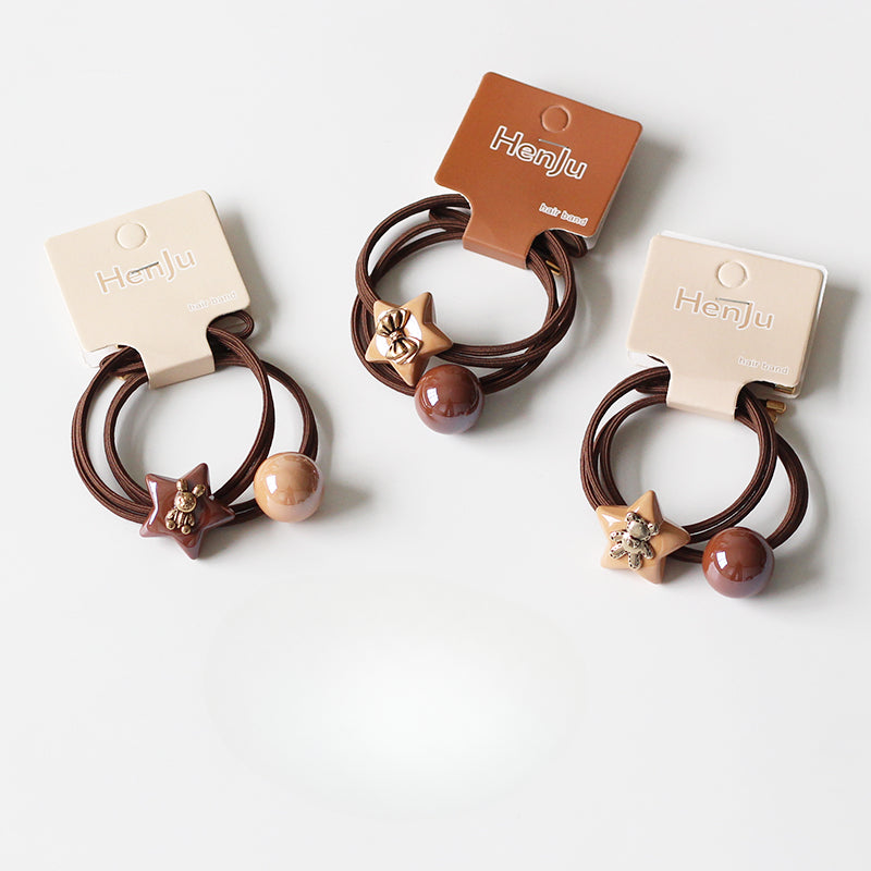 Star-Shaped Pearl Hair Ties, High-End And Durable For Women To Tie Hair