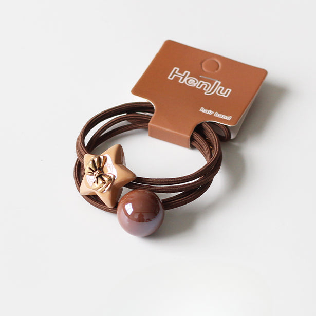 Star-Shaped Pearl Hair Ties, High-End And Durable For Women To Tie Hair