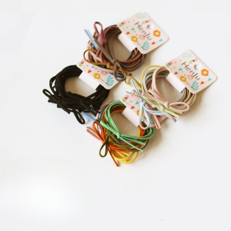 Simple Bow Hair Ties, Sweet And Basic For Girls To Tie Hair Six-Piece Set