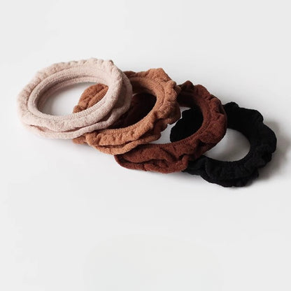 Soft Seamless Hair Ties, Gentle And Stylish For Women To Style Hair（Set of 4）