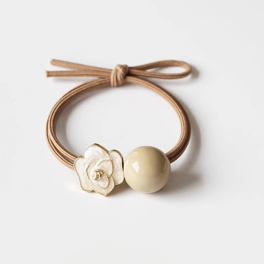 Camellia Hair Tie, High-end Hair Loop for Women, Elastic for Hairstyles