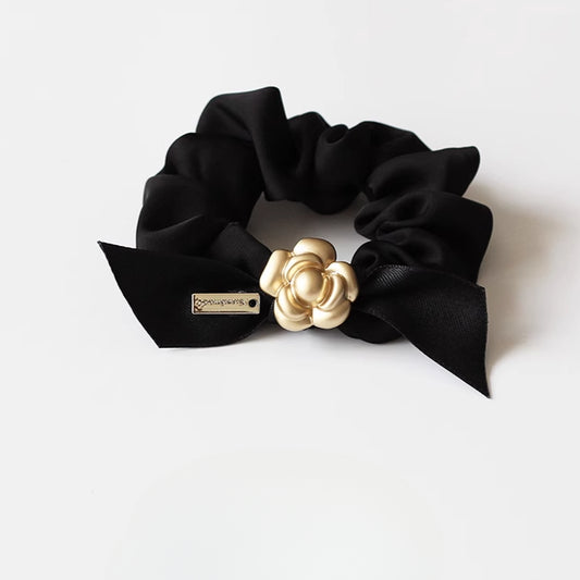 Camellia Hair Tie Women Elegant Trendy Ponytail Band Bun Hair Accessory