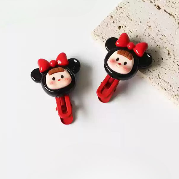 Smiling Girl Hair Clips - 2024 New Cute Bang Clips, Exquisite Side Clips and Hairpins for Forehair