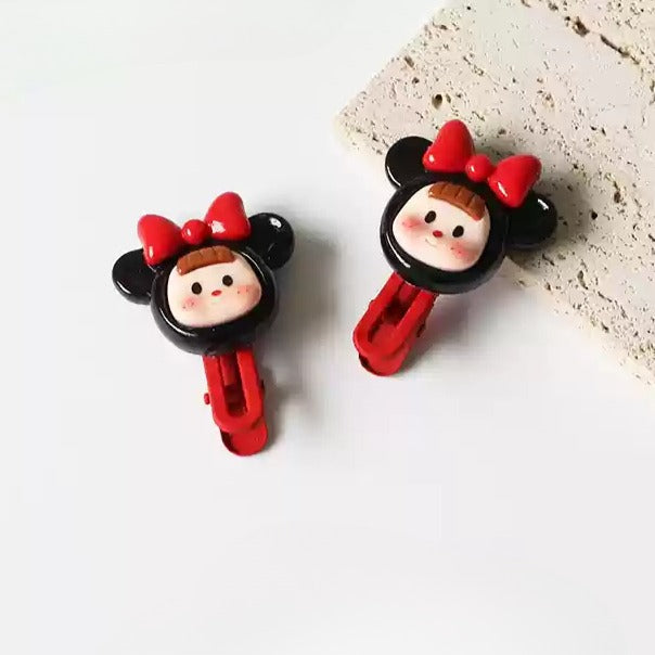 Smiling Girl Hair Clips - 2024 New Cute Bang Clips, Exquisite Side Clips and Hairpins for Forehair