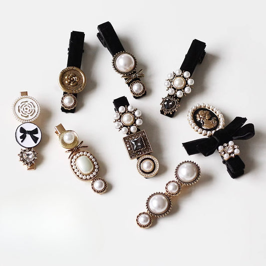 Baroque Hair Clip Side Trendy New Vintage Bangs Clip Elegant Hair Accessory