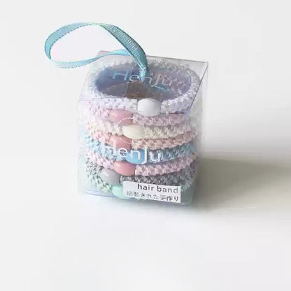 10-Piece Boxed Colorful Woven Hair Tie - Women's Bun Hair Accessory, Trendy Hair Band for Ponytails, Premium and Stylish Hair Accessory