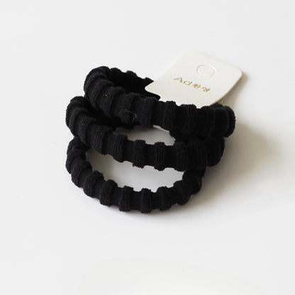 3-Piece Thick High Elasticity Jacquard Towel Loop - Seamless Durable Hair Ties, Elastic Bands, and Simple Hair Holders