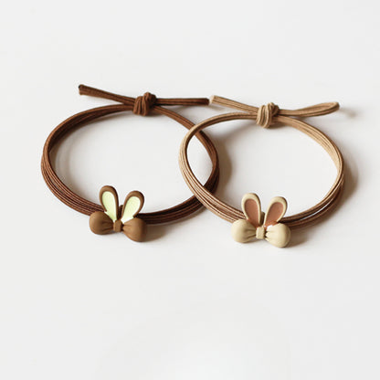 Bunny Ears Hair Tie - Women's Trendy New Elegant Hair Band, Simple Cute Elastic for Women's Hair Ties