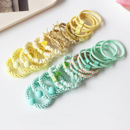 Fresh Large Intestine Hair Tie - 2024 New Premium Hair Loop, Elastic Band for High Ponytails（Five-Piece）