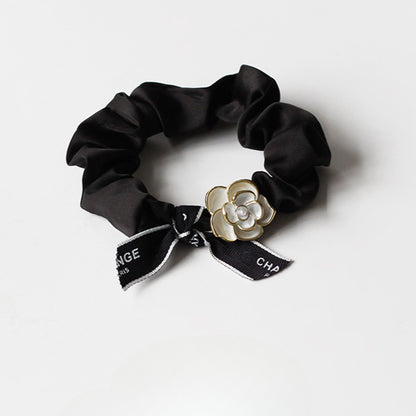 Camellia Hair Tie - Trendy Elegant Hair Accessory, 2024 New High-End Elastic Band for Women's Hair Ties